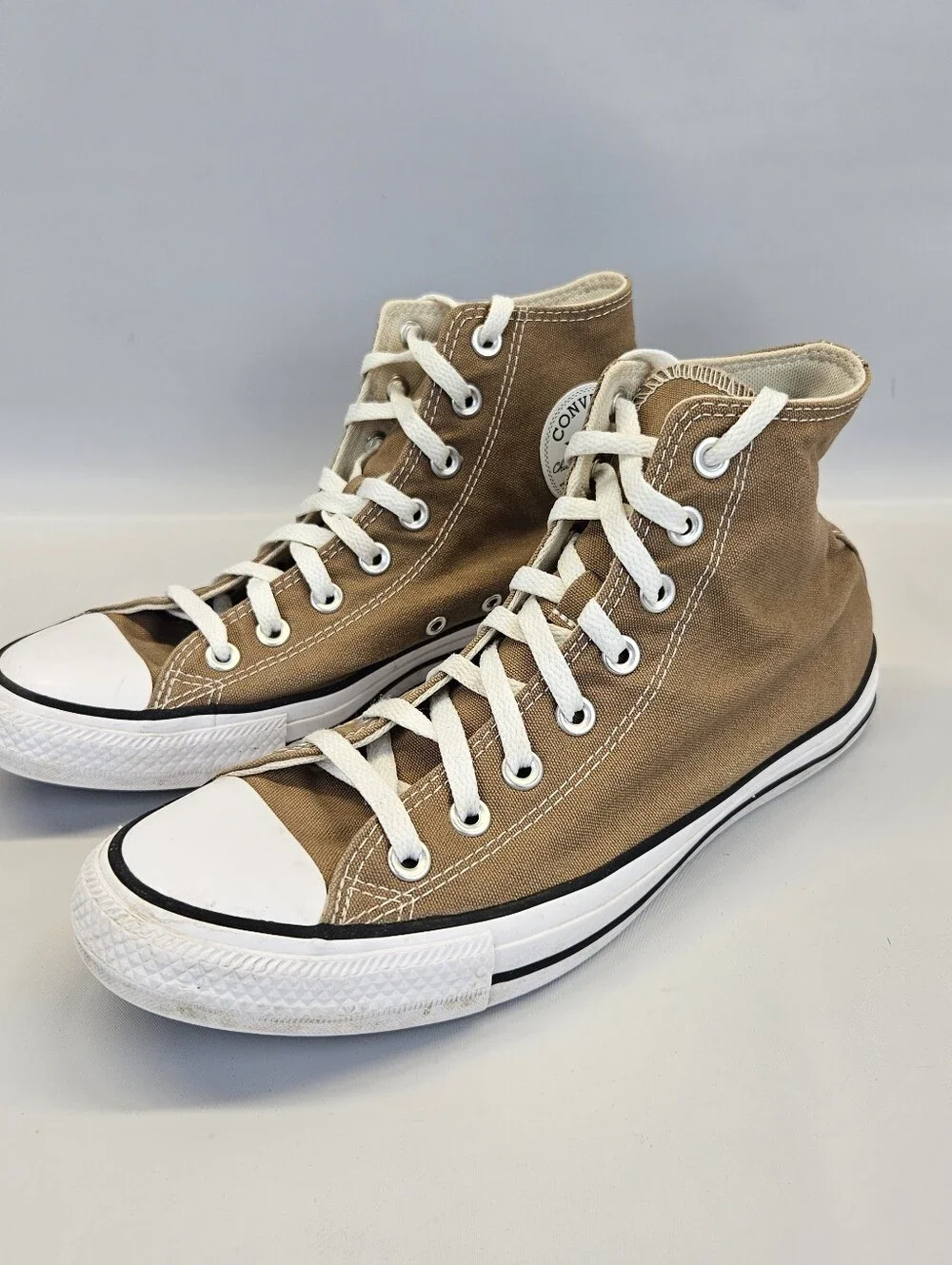 Converse Chuck Taylor All Star High Top Shoes Brown Tan Mens 8.5 Womens 10.5